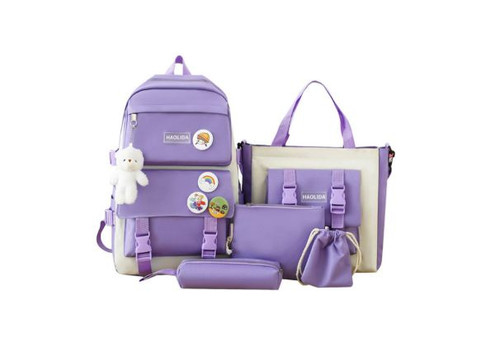 Five-Piece Students Backpack Set - Three Colours Available