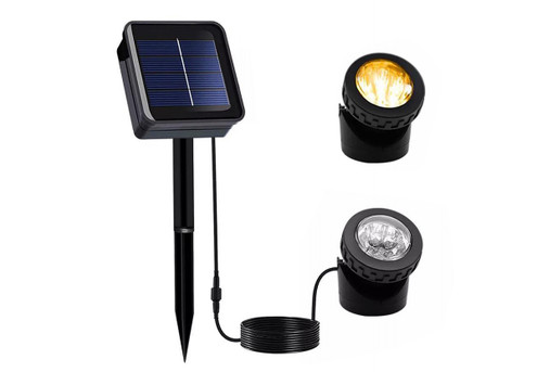 Six-LED Solar Outdoor Garden Pool Spot Light - Available in Two Colours & Option for Two