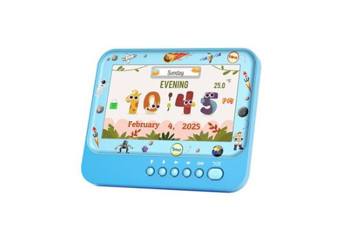 Kids 7inch Digital Alarm Clock - Available in Two Colours