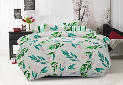 Six-Piece 500TC Printed Quilt Cover Set - Available in Six Styles & Three Sizes