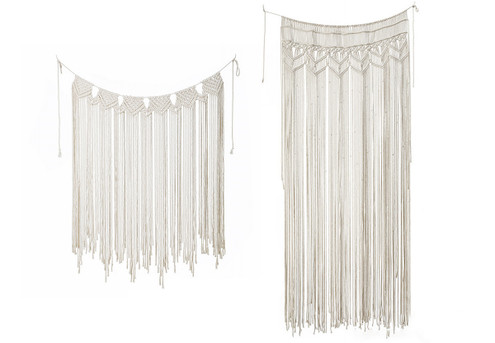 Boho Woven Macrame Curtain - Two Sizes Available