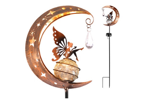 Outdoor Solar Moon & Fairy Garden Stake Light - Option for Two-Pack