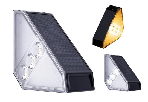 Two-Piece Patio Triangle Solar Step Light - Two Colours Available