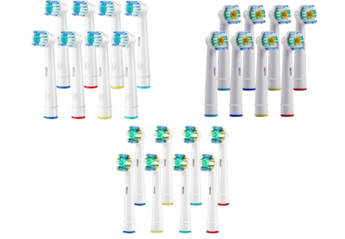 Eight-Pack Toothbrush Heads Compatible with Oral B - Three Options Available