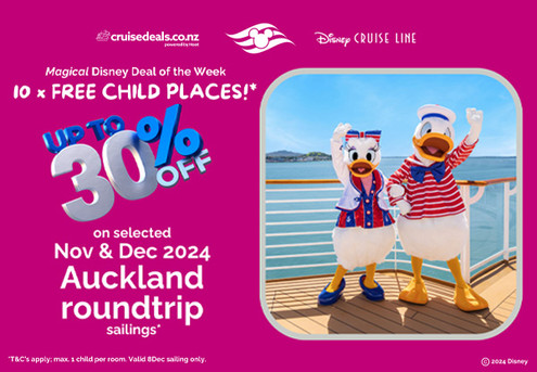 Up to 30% OFF Disney Cruise Line Sailings from Auckland, Sydney & Melbourne