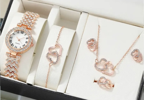 Six-Piece Woman's Luxury Watch Set - Three Colours Available