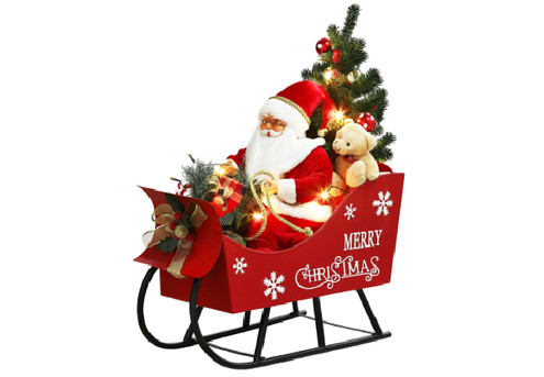 Solight LED Christmas Santa Sleigh with Music