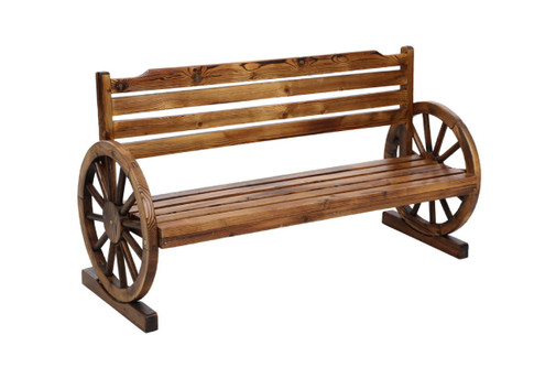 Gardeon Three-Seater Wooden Wagon Garden Bench