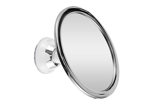 360-Degree Rotating Round Fogless Makeup Mirror with Suction Cup