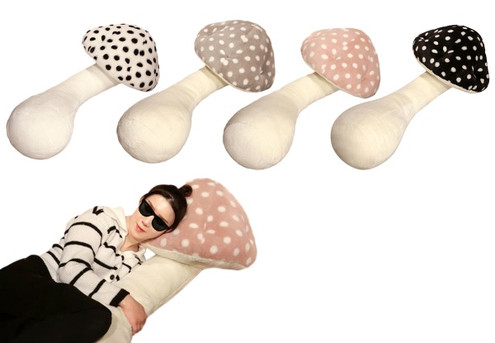 Mushroom Plush Body Pillow - Available in Five Colours & Two Sizes