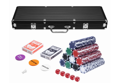 500-Piece Poker Chip Game Set with Carry Case