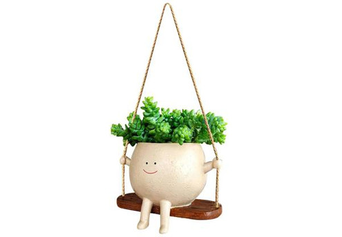 Lovely Swing Face Planter Pot - Option for Two-Pack