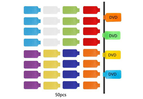 50-Piece Multi-Colour Write-On Cable Label - Option for 100-Piece