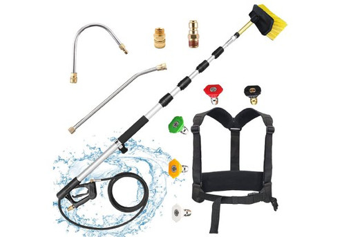 18ft Pressure Washer Extension Wand with Brush Attachment