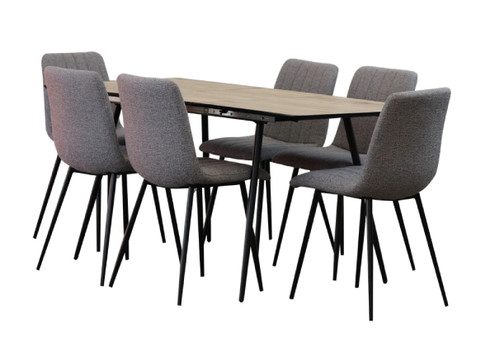 Seven-Piece Flynn Extendable Dining Table Set