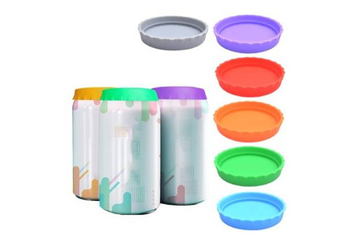 Six-Piece Soda Can Silicone Lids - Option for Two-Pack
