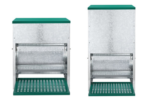 Petscene Automatic Galvanised Steel Chicken Feeder - Two Sizes Available