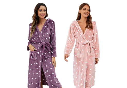 Printed Bathrobe - Available in Two Colours & Four Sizes
