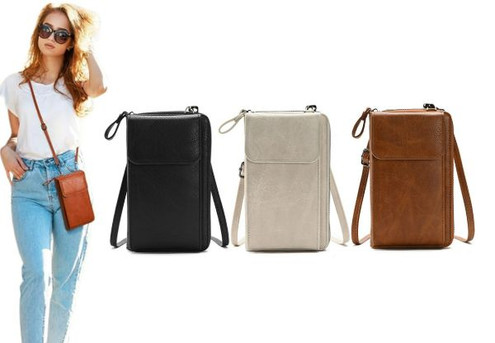 PU Leather Mobile Phone Bag - Available in Three Colours & Option for Two-Pack