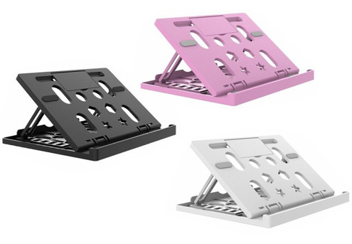 Adjustable Plastic Laptop Stand Two-Pack - Three Colours Available