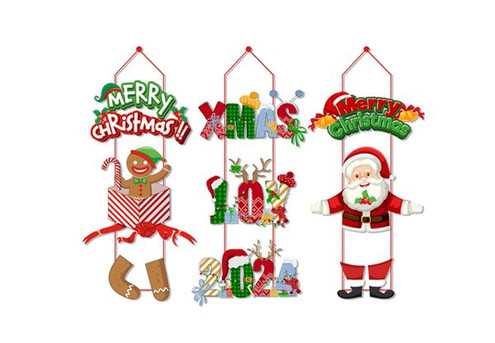 Three-Piece Christmas Door Hangers - Option for Two-Set