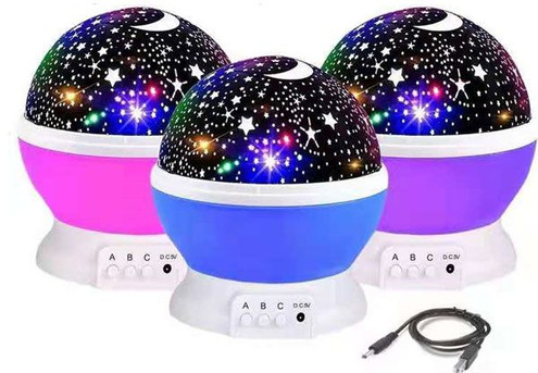 Galaxy Star Projector Rotating LED Night Light - Three Colours Available