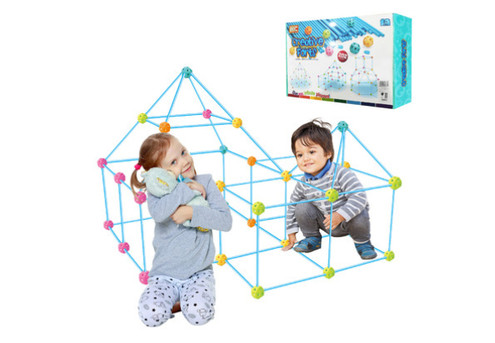 Kids 202-Piece DIY Fort Building Kit - Option for 340-Piece