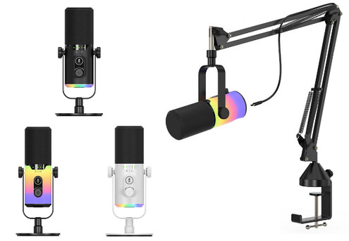 XLRUSB RGB Dynamic Microphone for PC - Available in Three Colours & Option for Two