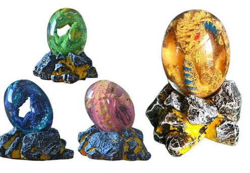 Transparent Lava Dragon Egg Sculpture - Four Colours Available