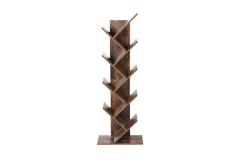 Levede Eight-Tier Wooden Tree Bookshelf