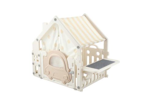 Kids Cubby Playhouse with Building Block Table - Two Colours Available