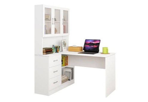 Multifunctional Study Desk with Shelves