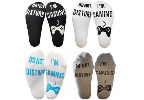 Four Pairs of Socks - "Do Not Disturb I'm Gaming" - Four Colours Available