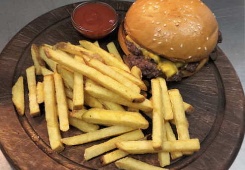 Any Two Burgers or Pizzas & Two House Drinks for Two People - Option for Four People