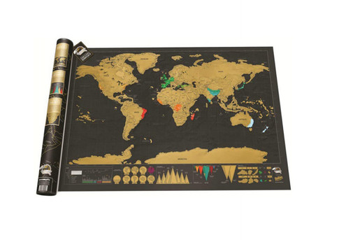 Travel Scratch-Off Visited Countries Map - Option for Two-Pack