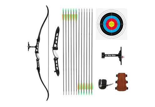 Genki 68-Inch 22lbs Right Hand Sports Archery Takedown Recurve Bow & Arrow Set