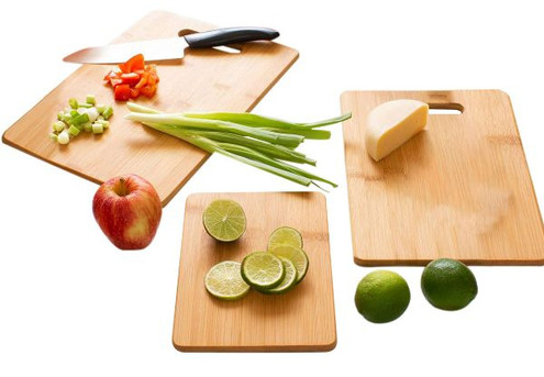 Wooden Cutting Chopping Board - Available in Three Sizes & Option for Three-Pack