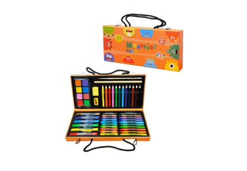 59-Piece Kids Crayons & Oil Pastels Set