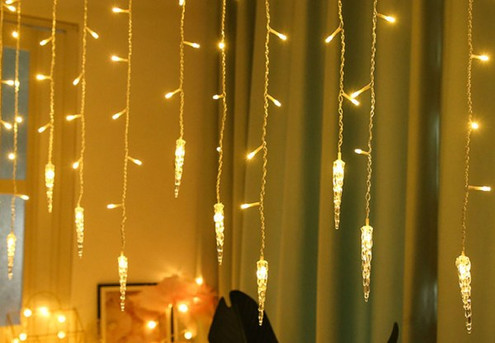 Solar Power Fairy LED Icicle String Lights