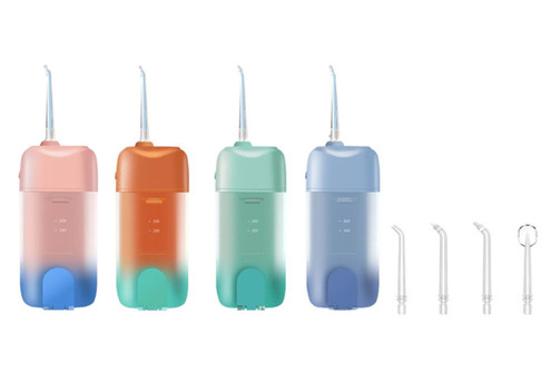 Cordless Water Dental Flosser with Four-Tips - Available in Four Colours & Option for Two-Pack