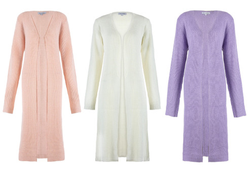 Knitwear World Long Open Cardigan - Available in Three Colours & Two Sizes