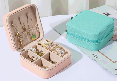 Portable Jewellery Box - Ten Colours Available & Option for Two-Pack