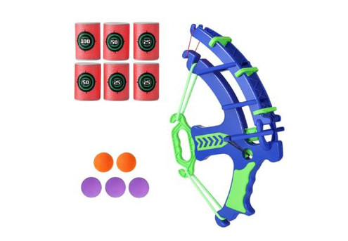 Kids Strike Archery Bow Toy Set Incl. Five Balls & Six Targets