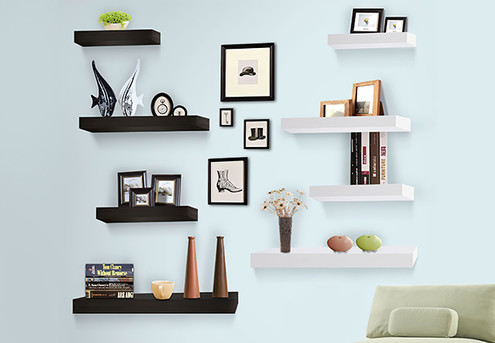 Three-Piece Wall Floating Shelf Set - Two Colours Available