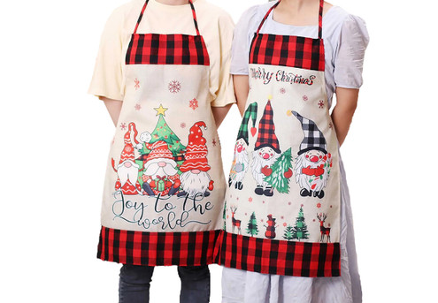 Christmas Printed Kitchen Apron - Available in Two Styles & Option for Two-Pack