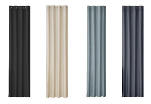 Two-Piece Blackout Window Curtain Eyelet - Available in Four Colours & Four Sizes