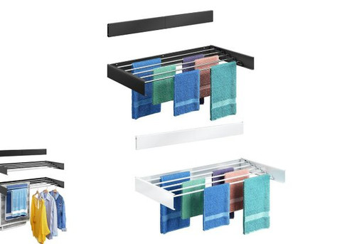 Wall Mounted Foldable Cloth Airer Rack - Two Colours Available