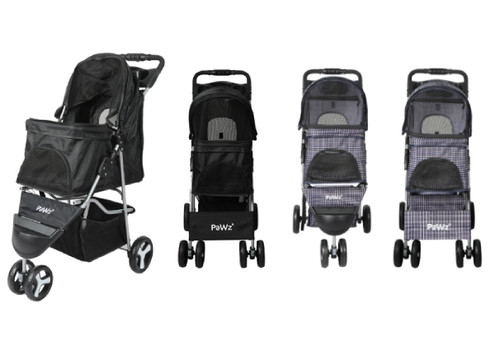 PaWz Large Pet Stroller Pram - Available in Two Colours & Four Options