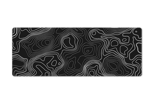 Anti-Slip Topographic Black & White Mouse Keyboard Pad