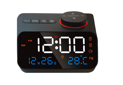 Digital Alarm Clock with FM Radio - Two Colours Available